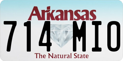 AR license plate 714MIO