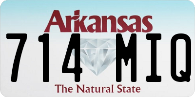 AR license plate 714MIQ