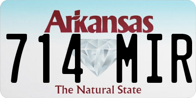 AR license plate 714MIR