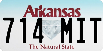AR license plate 714MIT