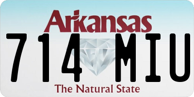AR license plate 714MIU