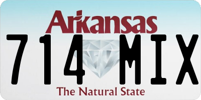 AR license plate 714MIX