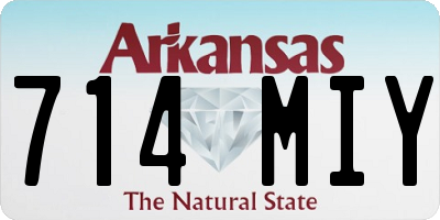 AR license plate 714MIY
