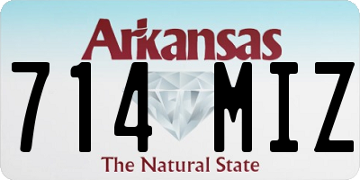 AR license plate 714MIZ