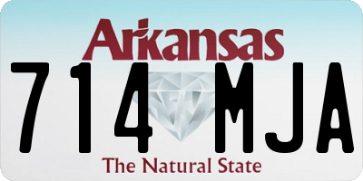 AR license plate 714MJA