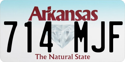 AR license plate 714MJF