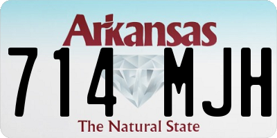AR license plate 714MJH