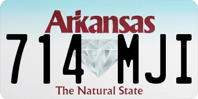 AR license plate 714MJI