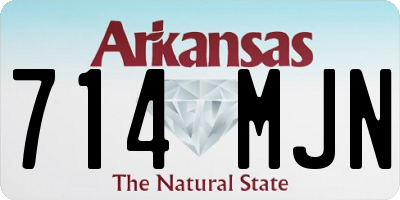 AR license plate 714MJN
