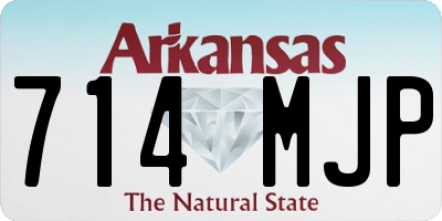 AR license plate 714MJP