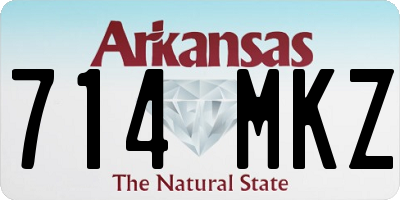AR license plate 714MKZ