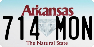 AR license plate 714MON