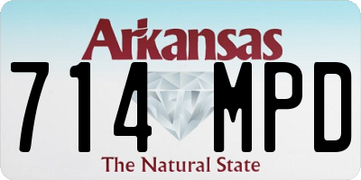 AR license plate 714MPD