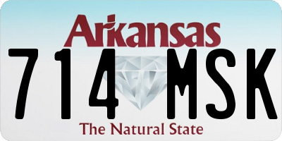 AR license plate 714MSK