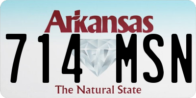 AR license plate 714MSN