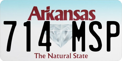 AR license plate 714MSP