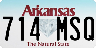 AR license plate 714MSQ