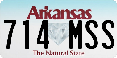 AR license plate 714MSS