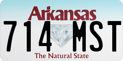 AR license plate 714MST
