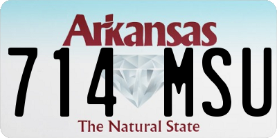 AR license plate 714MSU