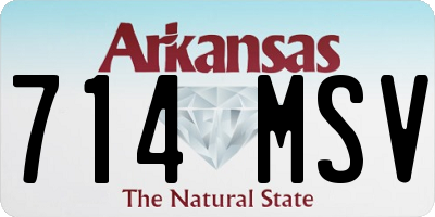 AR license plate 714MSV