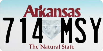 AR license plate 714MSY