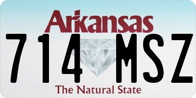 AR license plate 714MSZ