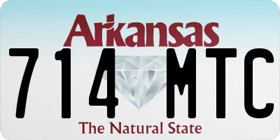 AR license plate 714MTC