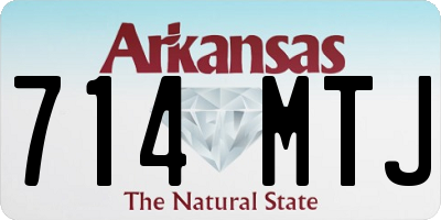 AR license plate 714MTJ