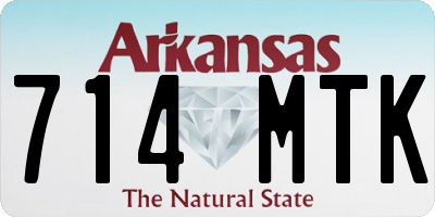 AR license plate 714MTK