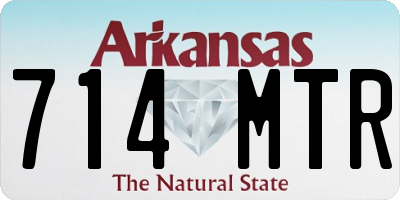 AR license plate 714MTR
