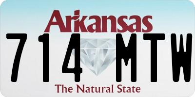 AR license plate 714MTW
