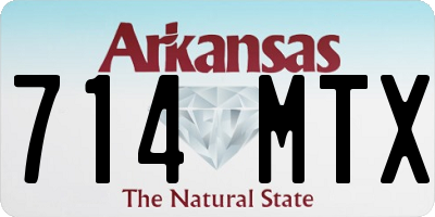 AR license plate 714MTX