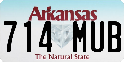AR license plate 714MUB