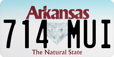 AR license plate 714MUI