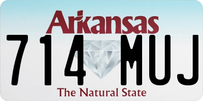 AR license plate 714MUJ