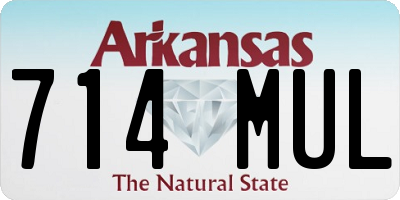 AR license plate 714MUL
