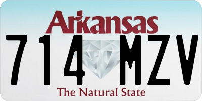 AR license plate 714MZV