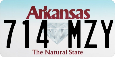 AR license plate 714MZY
