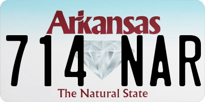 AR license plate 714NAR
