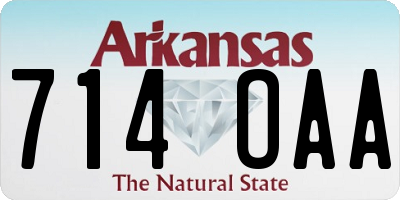 AR license plate 714OAA
