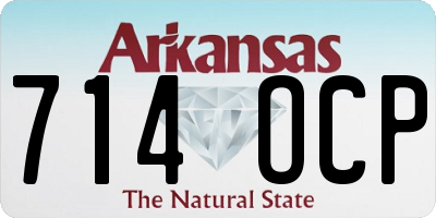 AR license plate 714OCP
