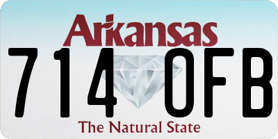 AR license plate 714OFB