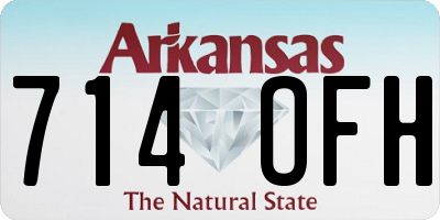 AR license plate 714OFH