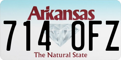 AR license plate 714OFZ