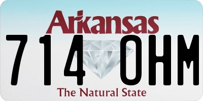 AR license plate 714OHM