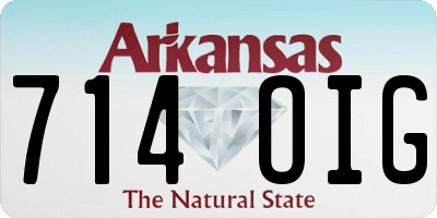 AR license plate 714OIG