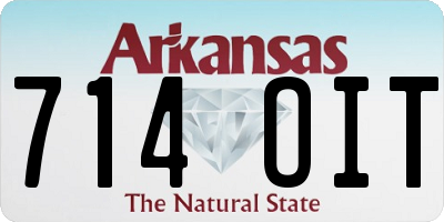 AR license plate 714OIT