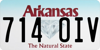 AR license plate 714OIV