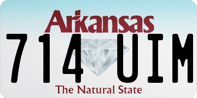AR license plate 714UIM